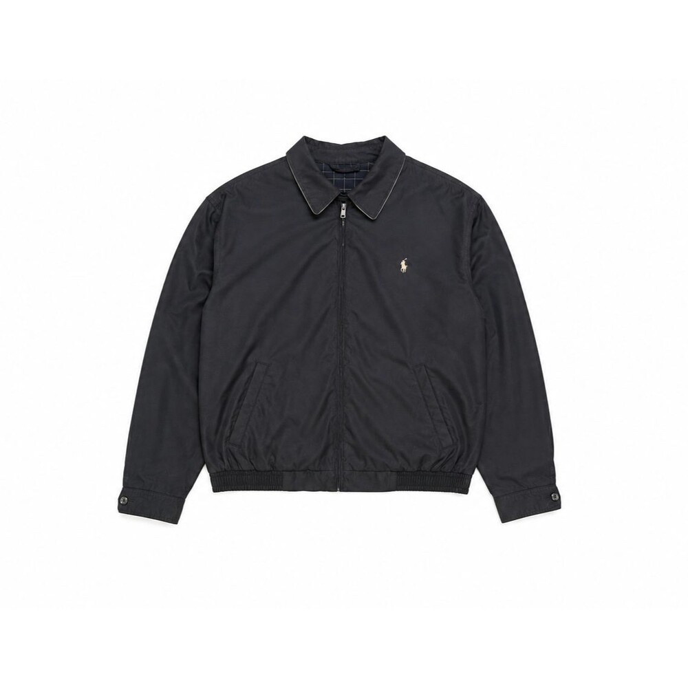 Polo Ralph Lauren Harrington Polyester Jacket Black Mens XL
